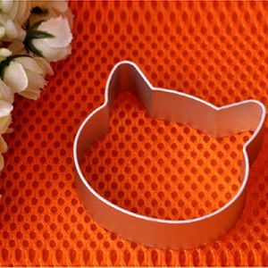 Whole- Cat Head Shaped Christmas Kitchen Tools Aluminiumlegierung Fondant Cookie Cake Sugarcraft Plunger Cutter B0137306L