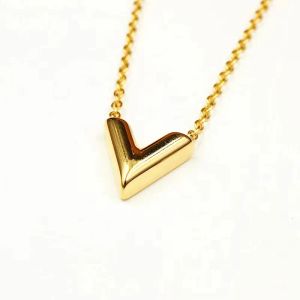 Love Heart Desinger Women łańcuch ze stali nierdzewnej złoty naszyjnik Sier Sier Wisiant klasyczny naszyjniki biżuteria G237153C