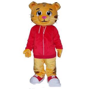 2018 Factory Cute Daniel the Tiger Red Jacket Cartoon Character Mascot Costume Fancy Dress2240