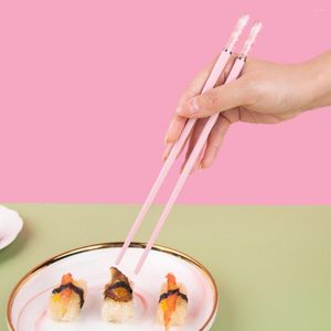 Chopsticks 5 par återanvändbar plast BPA-fri diskmaskin-säker icke-halk kinesisk japansk pinnpresent