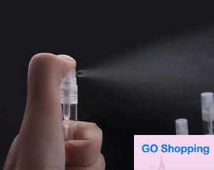 2ml 3ml 5ml 10ml Frasco superior de plástico/vidro para perfume, frasco de spray recarregável vazio, atomizador de perfume pequeno, frascos de amostra de perfume