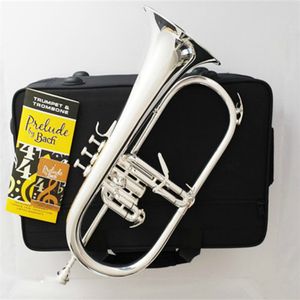 American flugelhorn silver-plated B flat Bb professional trumpet Top musical instruments in Brass trompete horn