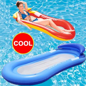 Inflatable Floats Tubes Foldable Outdoor Back Floating Row Swimming Pool Water Hammock Air Mattress Sleeping Bed Beach Sport Lounger Chair 230715