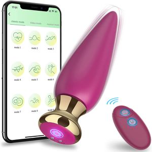 Vibratorer Bluetooth Anal Vibrator Wireless App Remote Plug Sex Toy For Men Women G Spot Dildo Butt Plugs Prostate Massager 230714