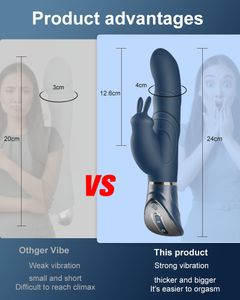 진동기 거대한 크기의 강력한 강력한 토끼 진동기 10 진동 모드 Big G Spot Dildo Bunny Vibe Vibrador Penises Sextoy for Women 230714