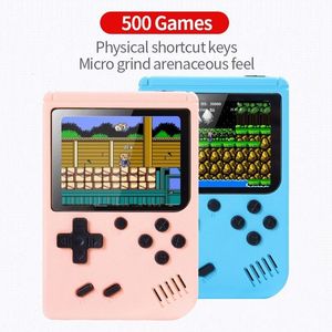 Portabla spelspelare Retro Portable Mini Handheld Video Game Console 8 Bit 3,0 tum färg LCD Kids Color Game Player Byggt i 500 spel 230714