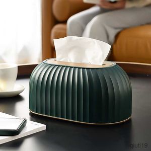 Tissue Boxes Napkins High-Grade Luxury Nordic Striped Tissue Box Holder Toilet Paper Box Table Napkin Holder Car Tissue Dispenser Home Decoration R230715