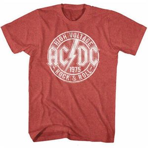 Men's T -skjortor AC DC MENS RR T SHIRT RED Heather 1 230714