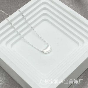 Designer's Brand S925 Silver Acacia Bean and Necklace High Edition Edition Minimalist Luce Luxury Collar Chain