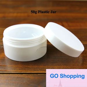 Leeres Plastikglas mit Deckel, kosmetische Verpackungsbehälter für Schönheitsmaske, Gesichts- und Handcreme, 50 ml