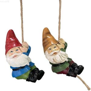 Garden Decorations Yard Gnomes Naughty Gnome Dwarf Garden Decor Statue Realistic Garden Gnome Statue Tree Sculpture Lawn Ornaments Garden Tool L230715