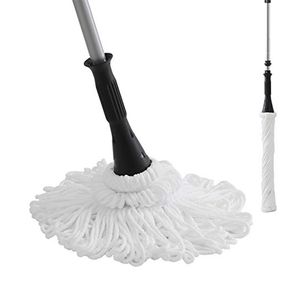 Mops Microfiber Twist Mop Silver 57.5 Inches Dust Mops Washing Mop Hand Release Floor Cleaning with 1 Removable Washable Head 230715