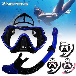 Nose Clip Panoramic Wide View Snorkel Mask Free Breathing and Easy Adjustment with Diving adult Professional Gear 230715