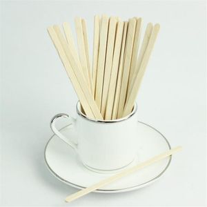 5000 stycken 14 cm engångs naturliga träkaffe omrörare 5 5 trärumpa Popsicle Cupcake Sticks Cafe Coffee Shop 224C