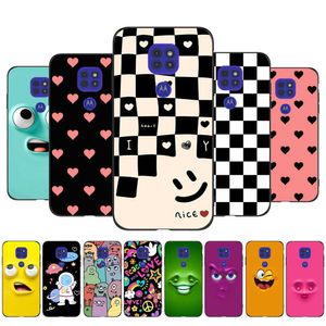 For Motorola Moto G9 Play Plus Power Case Phone Back Cover Soft Silicone Black Tpu Cute Funy