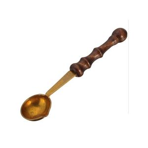 Spoons Wood Handle Scoop Vintage Stamp Sealing Wax Spoon Anti Diy Candle Fittings High Quality 1 8Tt C Drop Delivery Home Garden Kit Dh3L6