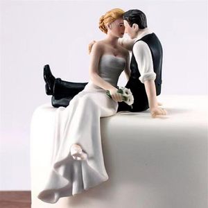 Party Decoration Wedding Favor and Decoration-Utseendet på Love Bride Groom Par Figurine Cake Topper299Z