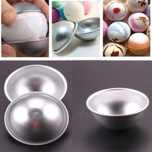 20pcs set 3D Aluminum Alloy Ball Sphere Bath Bomb Mold Cake Puddings Pan Tin Baking Pastry Mould 3 Size233H