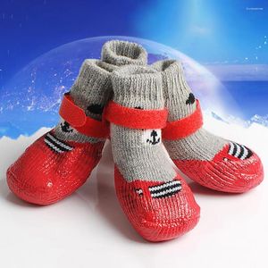 Dog Apparel Silicone Pet Puppy 4pcs/set Cat Indoor Sole Outdoor Socks Boots Accessories Anti-slip