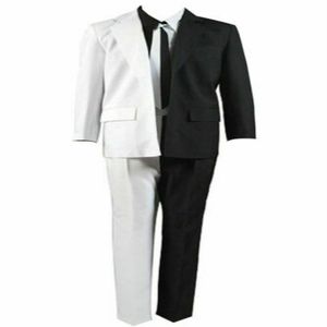 Batman Two-Face Harvey Dent Cosplay Costume Tie Jacket Black White Suit Outfit310k