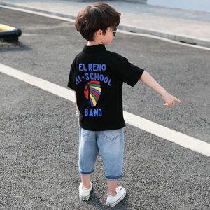 Clothing Sets Boys Summer Suit 2023 Children Streetwear Boy Short Sleeve T Shirt Shorts Two piece Sports Set Baby Loose Outfits 230714