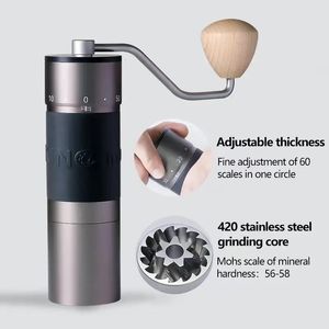 Manual Coffee Grinders K0-K6 Kingrinder Portable Coffee Grinder Stainless Steel Aluminum Manual Coffee Mill Grinding Core Burr Coffee Tools 230715