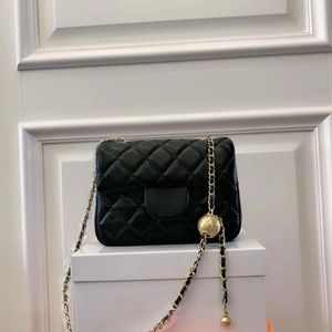 borsa firmata Borse a tracolla Borsa a tracolla Borse donna Borsa a tracolla Catena in metallo Pochette con patta Borsa a sfera dorata Nuova catena di regolazione dello stile 5 colori