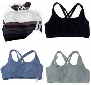 ll Align Tank Top U-formad Bra Yoga Set Women's Summer Sexig T-shirt Solid Color Sexig Cut Sleeveless Fashion Tank Top T2GP#