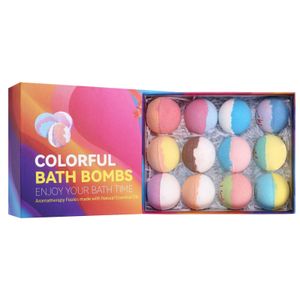 Badsalter Badbomb Pack Pack Present Set Bath Salt Balls Essential Oil Bath Bomber för fuktgivande hud Fizzy Spa Bath Bubble Bomb Aromatisk lukt 230714