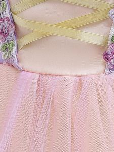 Mädchenkleider Kinder S Funkelndes Pailletten-Tutu-Kleid Rüschenärmel Tüll Prinzessin für Geburtstagsparty-Kostüm