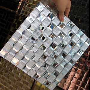 3D Panel Wall 1PCS 3D Blossy Diamond Mirror Crystal Glass Mosaic MoSaic Pafuste