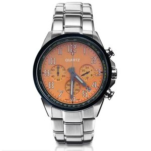 Chronograph Mens Watch stainless steel folding clasp yellow Dial Quartz Movement Watches Designer Male Clock Sport Wristwatch Montre De Luxe 1884