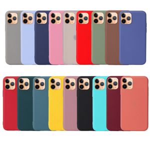 iPhone 15 Frosted TPU Phone Cases Matte thin Back Cover Shockproof Protector for Apple 15 14 13 12 11 pro max X Xs XR 7 7P 8 8plus
