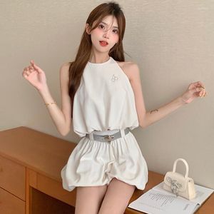 Vestidos de Trabalho Estilo Coreano Feminino Conjunto de Saia de Verão Regata Regata Sem Manga Sólida Mini Saias Bud 2 Pçs Fashion Lady Casual Street Outfit