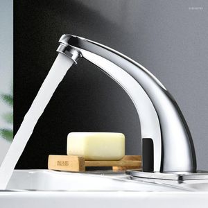 Bathroom Sink Faucets Full Automatic Induction Faucet Cold And Heat Intelligent Infrared Sensor Household Hand Basin Taps Tap