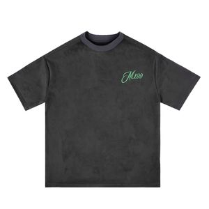 Herr t-shirts brev broderi kort ärm sommar mocka tees mäns och kvinnor y2k hip hop lossa bomull tshirts runda nacke överdimensionerade toppar 230714