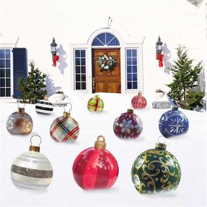 Açık Noel şişme dekorasyonlu top PVC 23 6 inç dev ağaç süslemeleri tatil dekor 211018236m