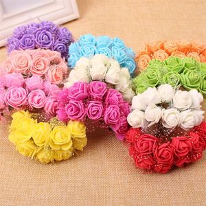 144pcs 2 см пена пена роза искусственные цветы свадебные аксессуары Diy Craft Home Decor ручной работы цветочный дом свадебный декор210d