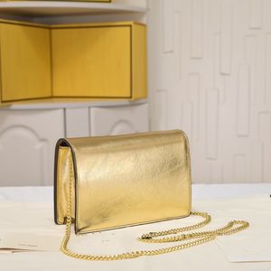 2023 alta qualidade jantar festa feriado feminino couro um ombro bolsa tiracolo ouro prata branco preto marrom estilo metal alça de ombro corrente moda lazer marca