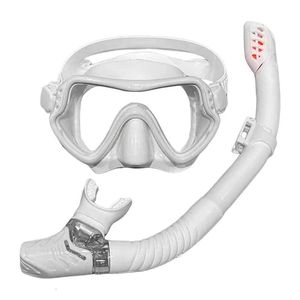 Clipe nasal Máscara de mergulho Snorkeling Equipamento facial completo Máscaras de snorkel para adultos Conjunto de cilindros de oxigênio 230715