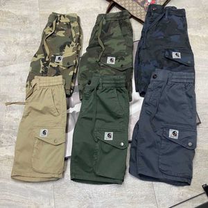 American Retro Casual Shorts Mężczyźni Kamuflażowe spodnie dresowe