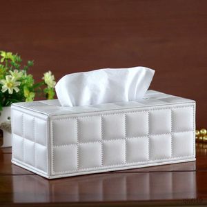 Tissue Boxes Napkins HOT SALES!! Synthetic Leather Rectangular Paper Holder Tissue Box Storage Box Car Home Decoration High-Quality Tissue Box Office R230715