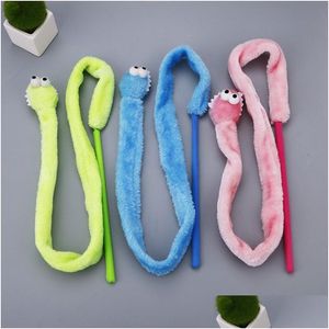 Cat Toys Cartoon Lovely Cats Interactive Stick With Sound Box Snake Mint Tease Sticks Bekväm plysch Spela Creative 5 8wt B Drop D DH7UB