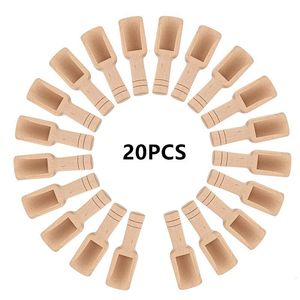 Coffee Scoops 1020pcs Mini Wooden Salt Spoons Tea Seasoning Candy Spices Bath 230714