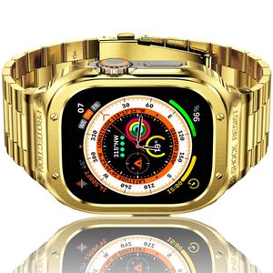 Apple Watch Ultra 49mm Serisi 8 7 6 5 4 SE Premium Paslanmaz Çelik AP Mod Kiti Zırh Koruyucu Kılıf Strap Kapağı 44mm 45mm