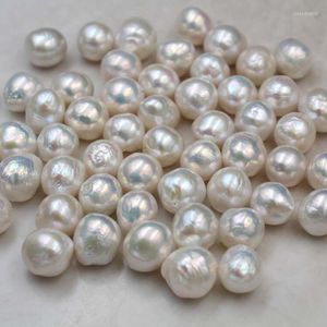 Loose Gemstones Wholesale 11-12mm Big Size Real Natural Freshwater Pearls Baroque Shape No Hole 10pcs/lot