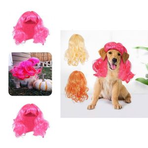 Cat Costumes Stylish Pet Headwear With Elastic Band Unisex Small Medium Large Dogs Curly Wig Dog Hairpiece 230714