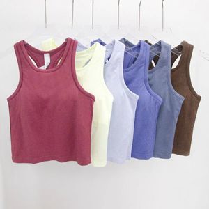 LU-23 YOGA BRA AIGN Tank Womens Sport Bra Classic Popular Fitness Butter Soft Tank Gym Crop Yoga Vest Beauty Back Sock Proock Proof med avtagbar bröstkudde grossist