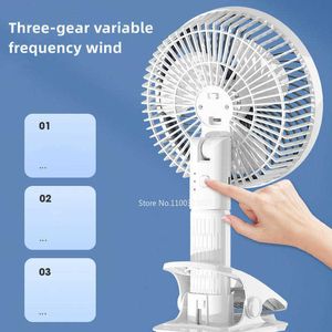 Elektrik Fanları Taşınabilir Masa Fanı USB Şarj Edilebilir Katlanır Soğutma Fanları Açık Kamp Mini Kablosuz Fan 4 Hızlı Ev Sessiz Havalandırma Fan