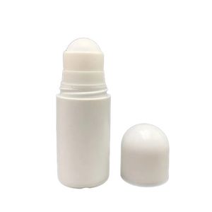 50ml 플라스틱 탈취제 롤러 병 HDPE 흰색 빈 롤 병에 50cc rol-on ball 병 향수 로션 라이트 컨테이너